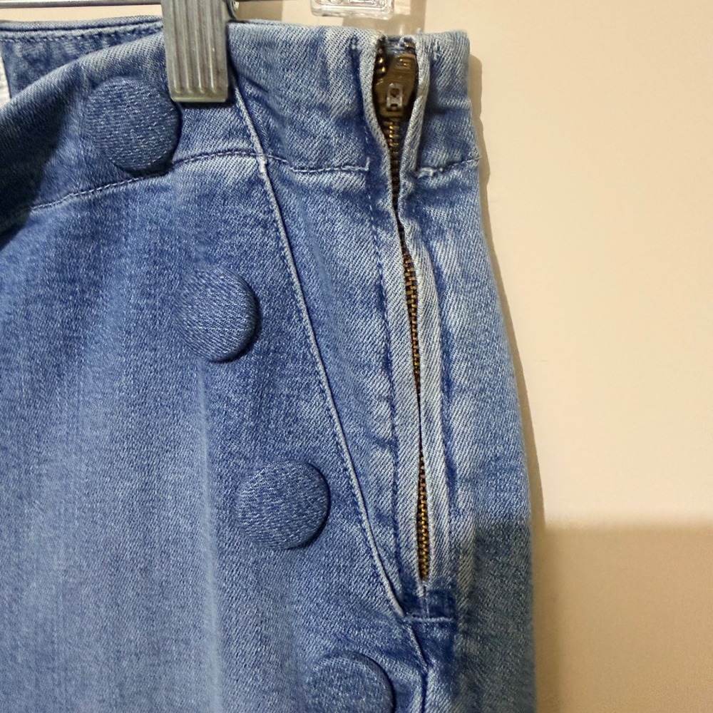 FRAME Denim Le Captain Walsh Blue Wide Leg Sailor Jeans High Rise Size 29 boho - Picture 7 of 9